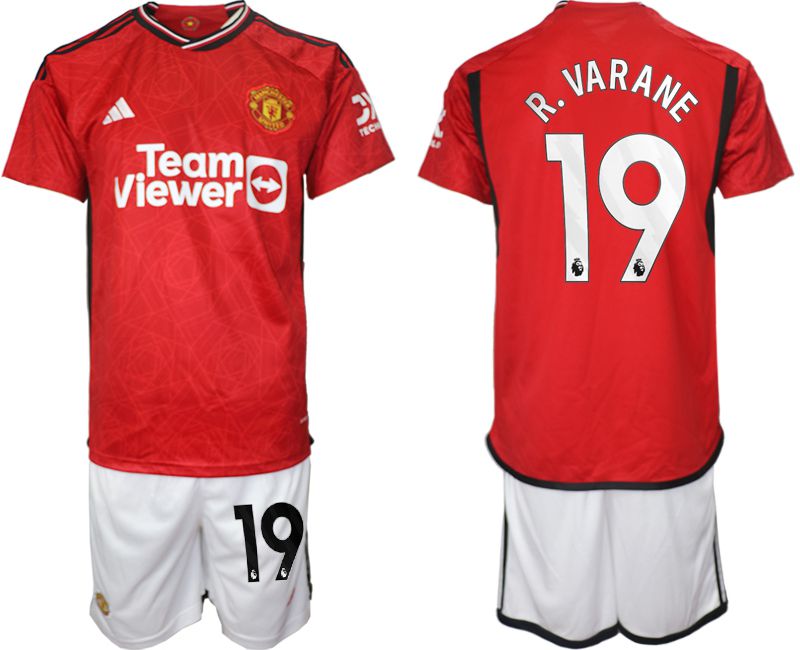 Men 2023-2024 Club Manchester United home red #19 Soccer Jersey->manchester united jersey->Soccer Club Jersey
